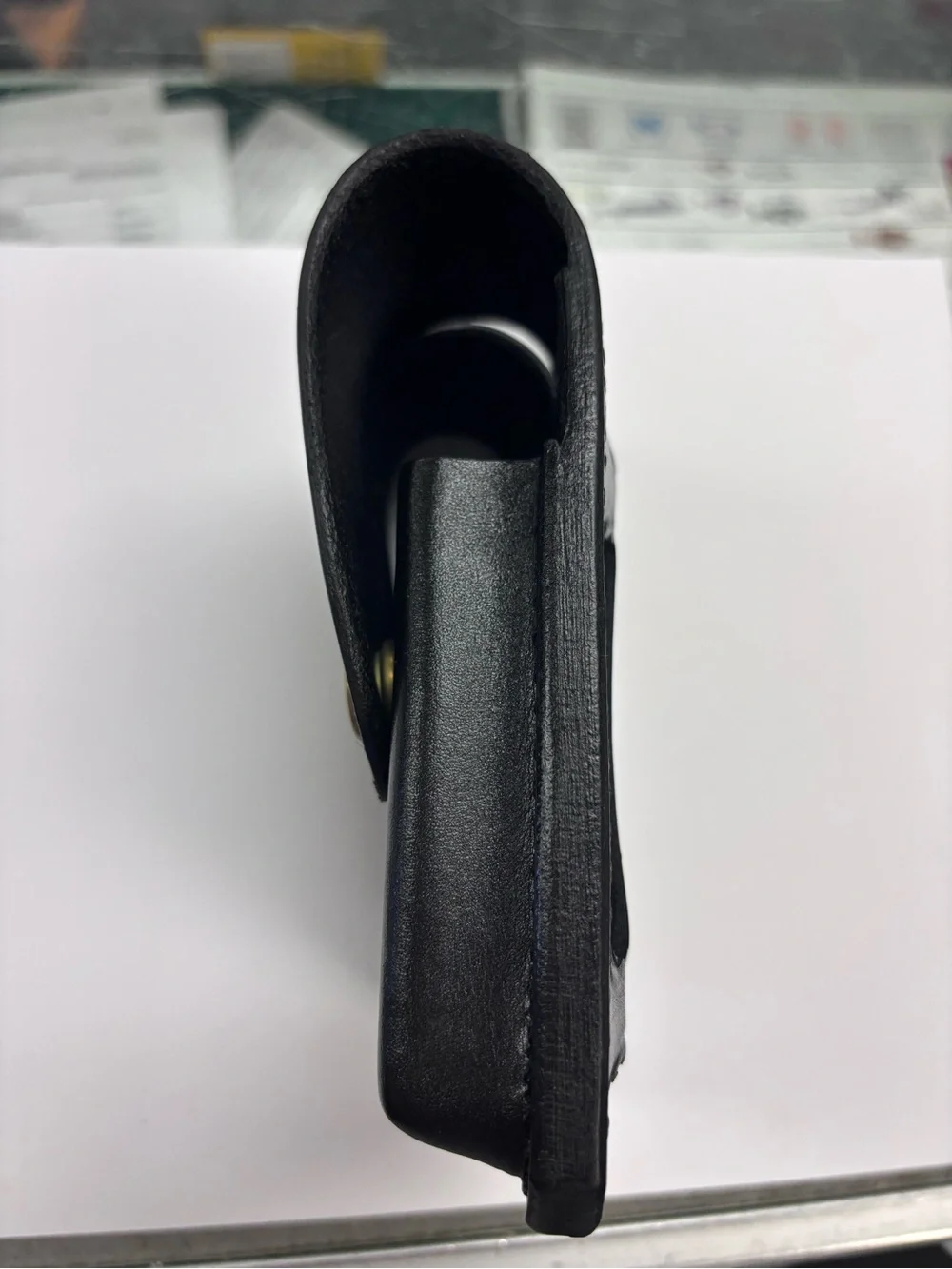 DON HUME D407-P DOUBLE MAG HOLSTER BLACK LEATHER
